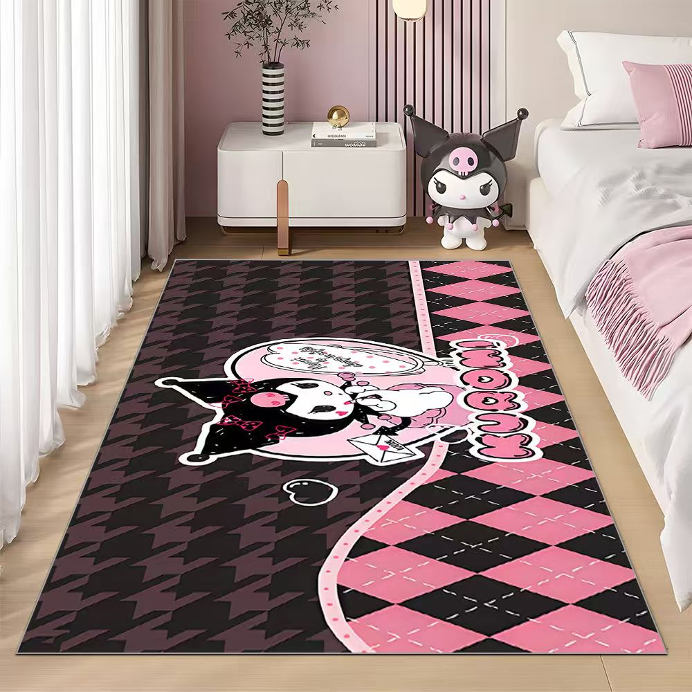 B002 クロミ ベッドサイドラグ 子供部屋 かわいい リビングルームマット 女の子の部屋 ランナー ベッド前マット