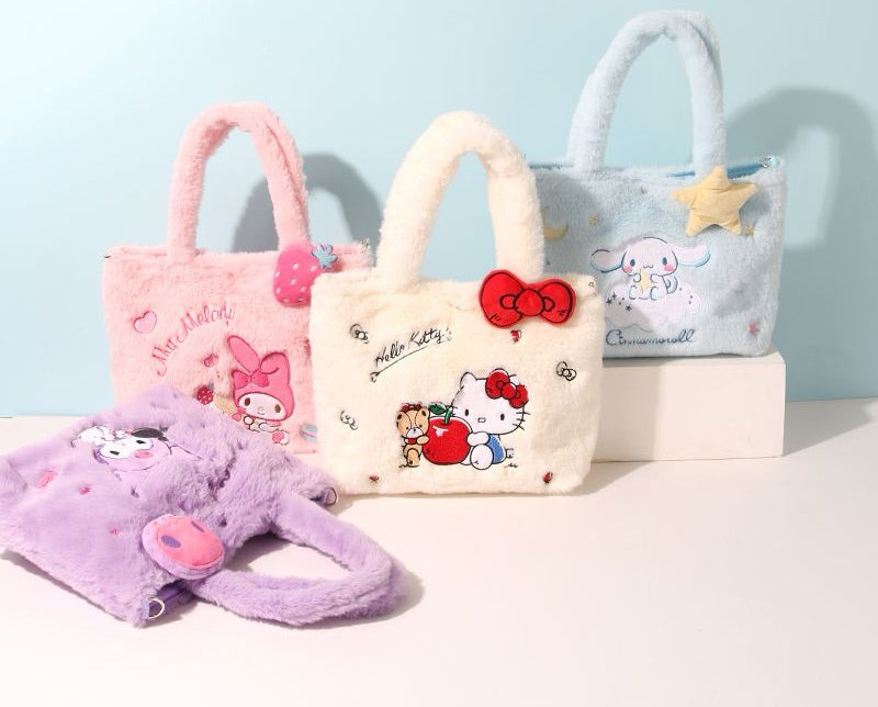 BAG-007 サンリオ カバン 可愛い ハンドバッグ ウール収納バッグ
