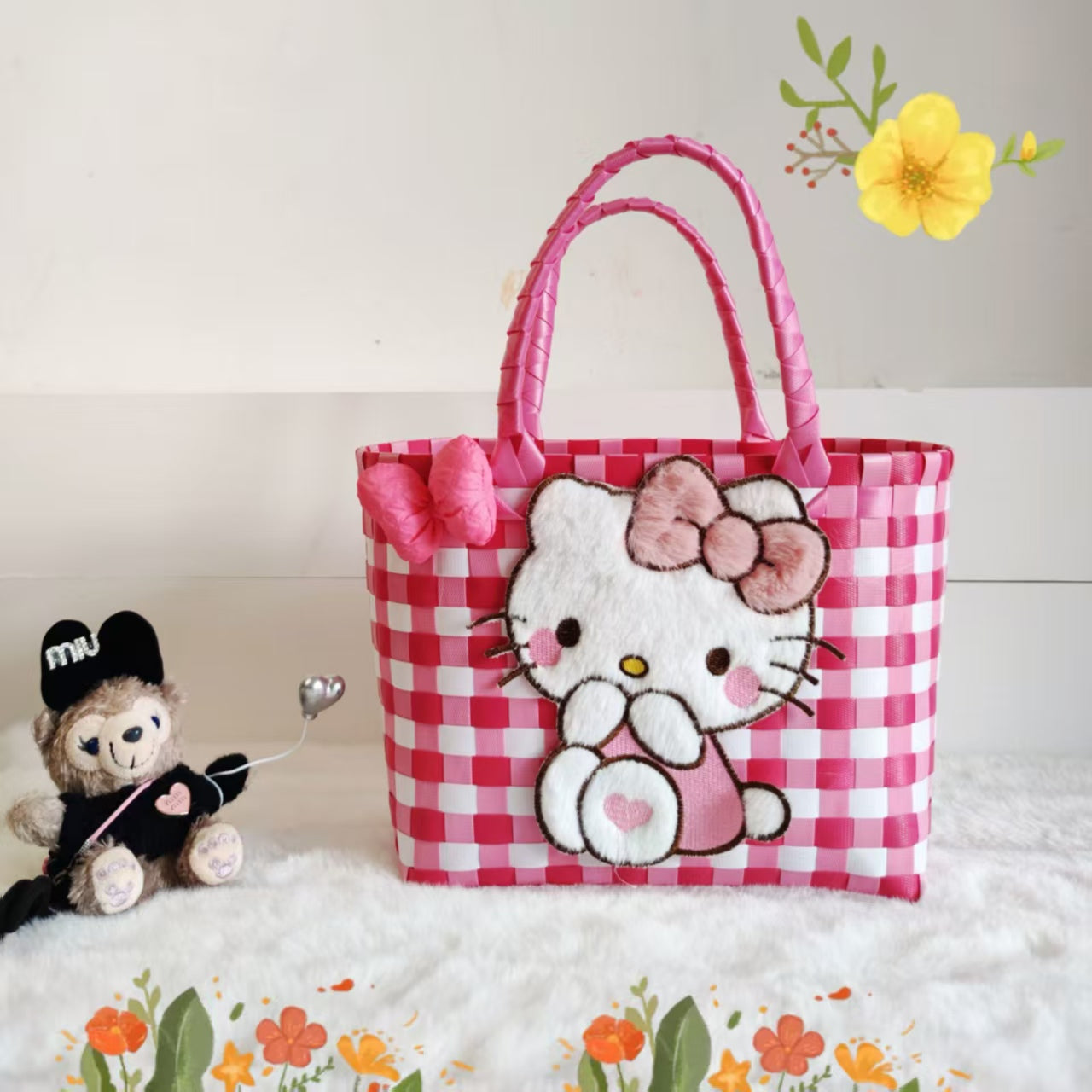 BAG-010 カバン 可愛い 白猫 ハンドバッグ