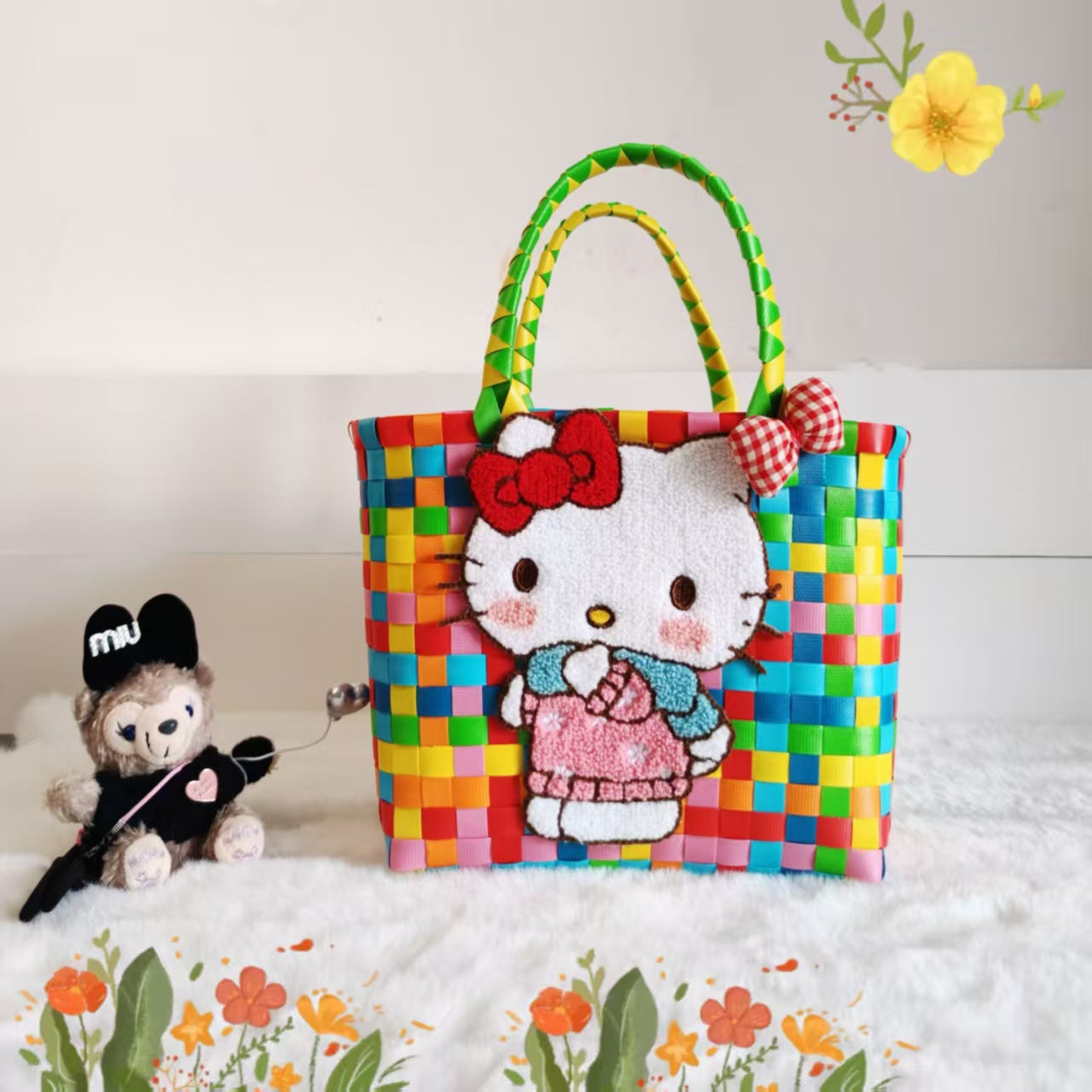 BAG-010 カバン 可愛い 白猫 ハンドバッグ