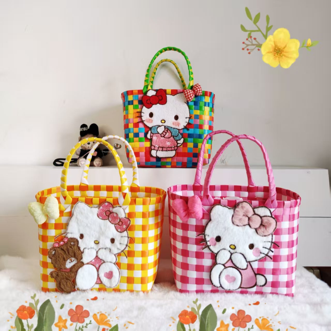BAG-010 カバン 可愛い 白猫 ハンドバッグ