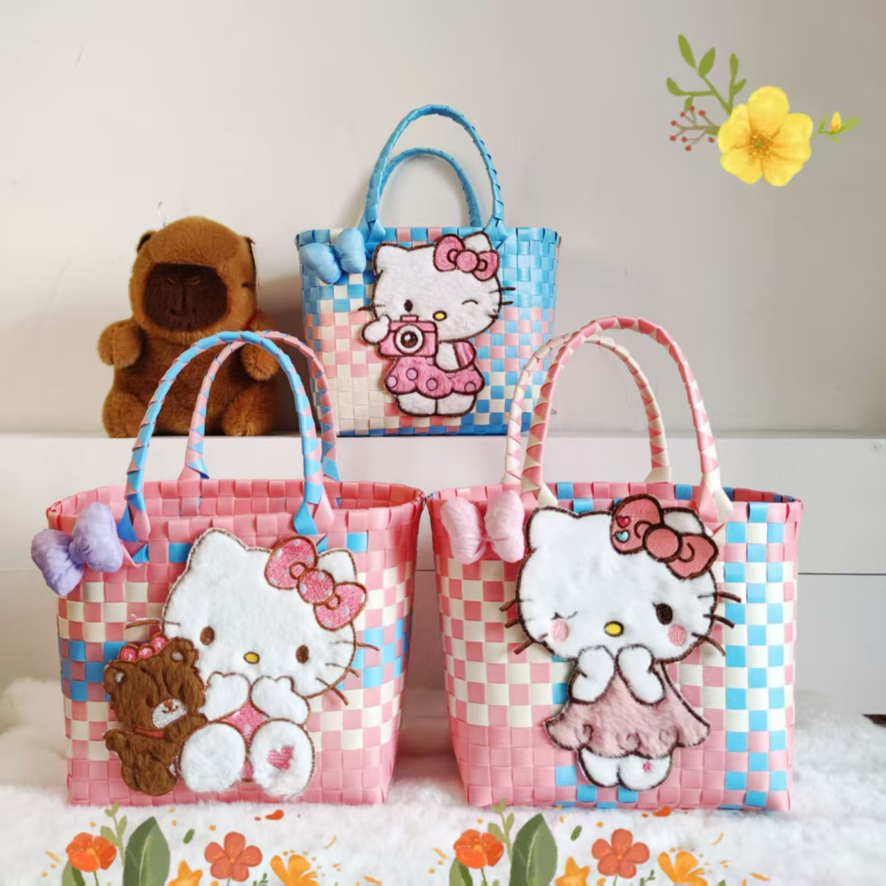 BAG-010 カバン 可愛い 白猫 ハンドバッグ