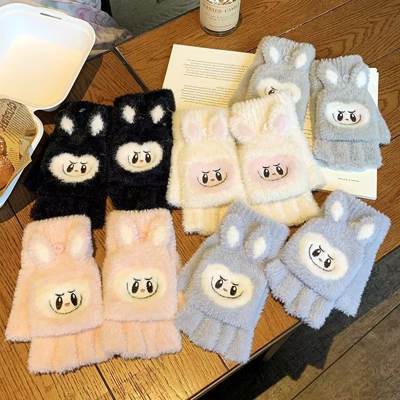 ST-03冬のタッセルダウン厚手防寒字手袋かわいいbubuカバーカバー保温少女心手袋