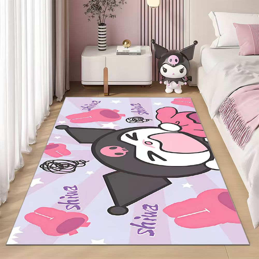 B002 クロミ ベッドサイドラグ 子供部屋 かわいい リビングルームマット 女の子の部屋 ランナー ベッド前マット