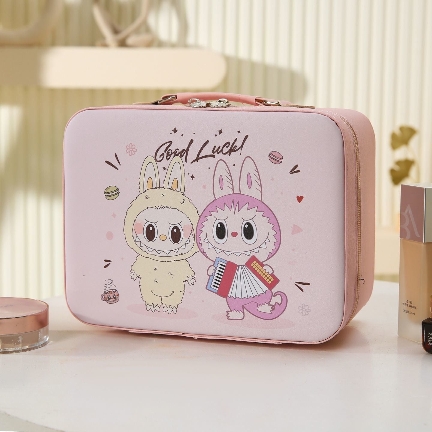BAG-004 Labubu 化粧箱 可愛い スーツケース 防水 PU