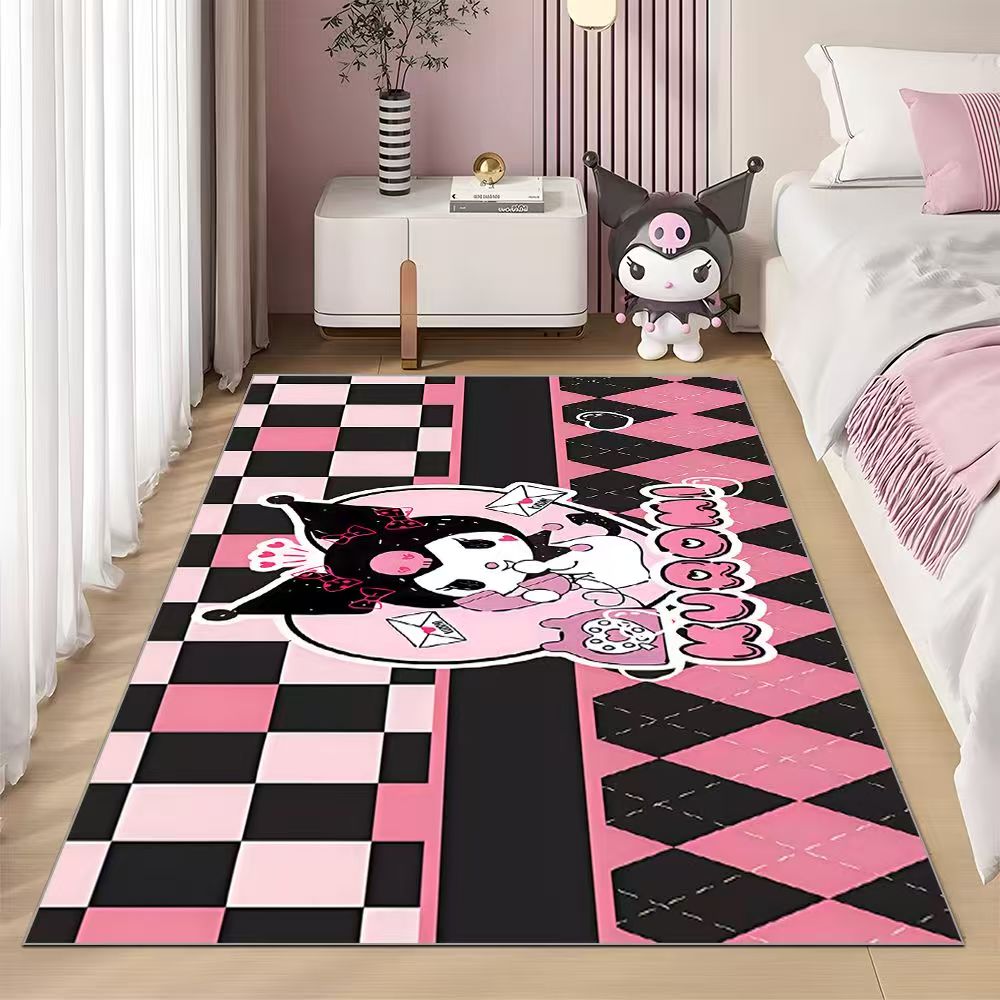 B002 クロミ ベッドサイドラグ 子供部屋 かわいい リビングルームマット 女の子の部屋 ランナー ベッド前マット