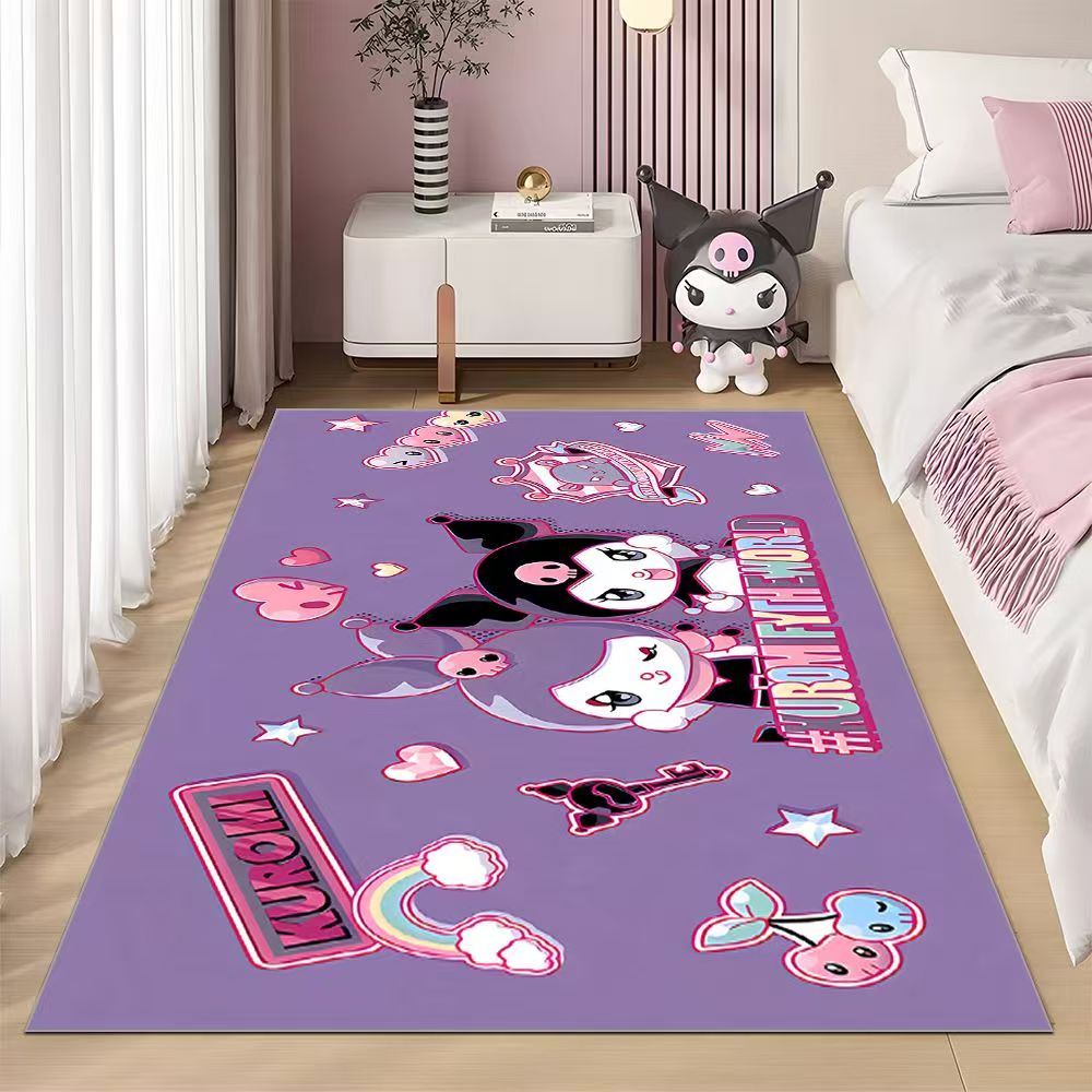 B002 クロミ ベッドサイドラグ 子供部屋 かわいい リビングルームマット 女の子の部屋 ランナー ベッド前マット
