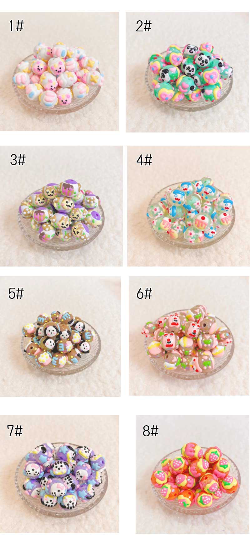 DIY ハンドメイド パーツ ビーズ(通し穴付)全20色 丸小 ビーズ手芸 パーツ 材料 素材 デコレーション ハンドメイドパーツ プラ プラスチック クリア 通し穴 アクセサリー