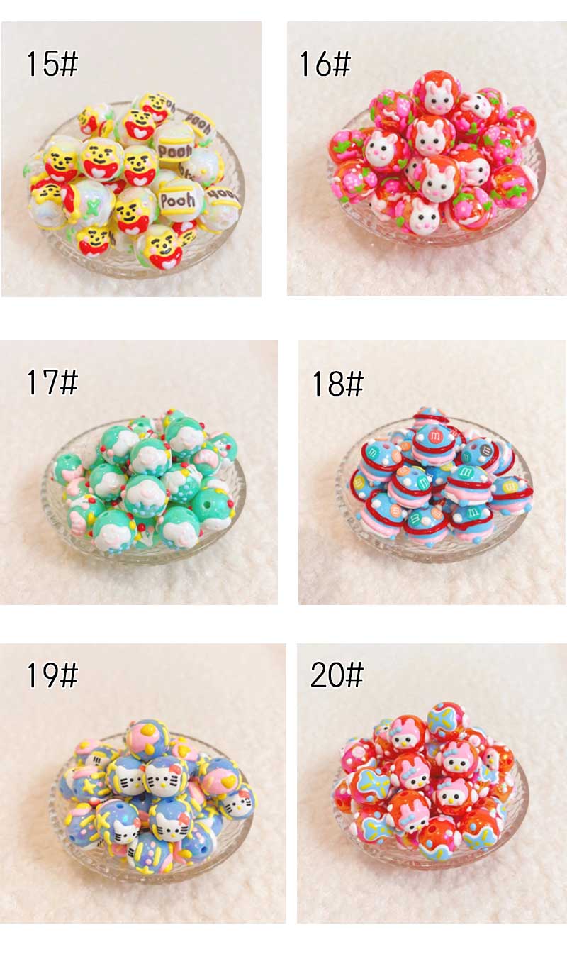 DIY ハンドメイド パーツ ビーズ(通し穴付)全20色 丸小 ビーズ手芸 パーツ 材料 素材 デコレーション ハンドメイドパーツ プラ プラスチック クリア 通し穴 アクセサリー