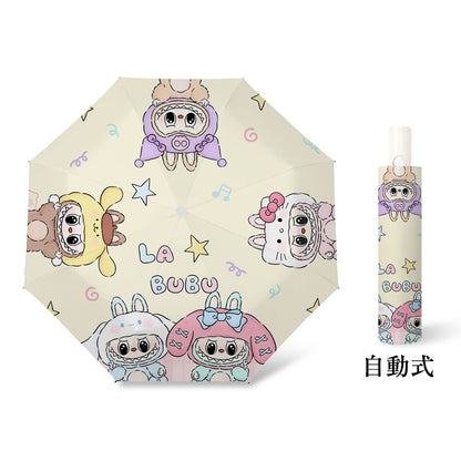 YS20250715-9 日傘　学生用　自動傘　 LABUBU 　紫外線防止