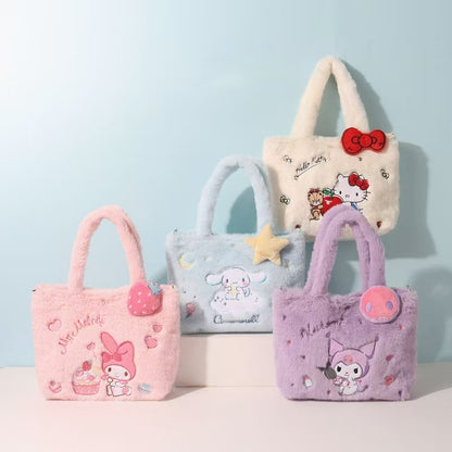 BAG-007 サンリオ　カバン　可愛い　ハンドバッグ ウール収納バッグ