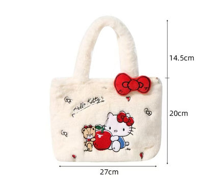 BAG-007 サンリオ　カバン　可愛い　ハンドバッグ ウール収納バッグ
