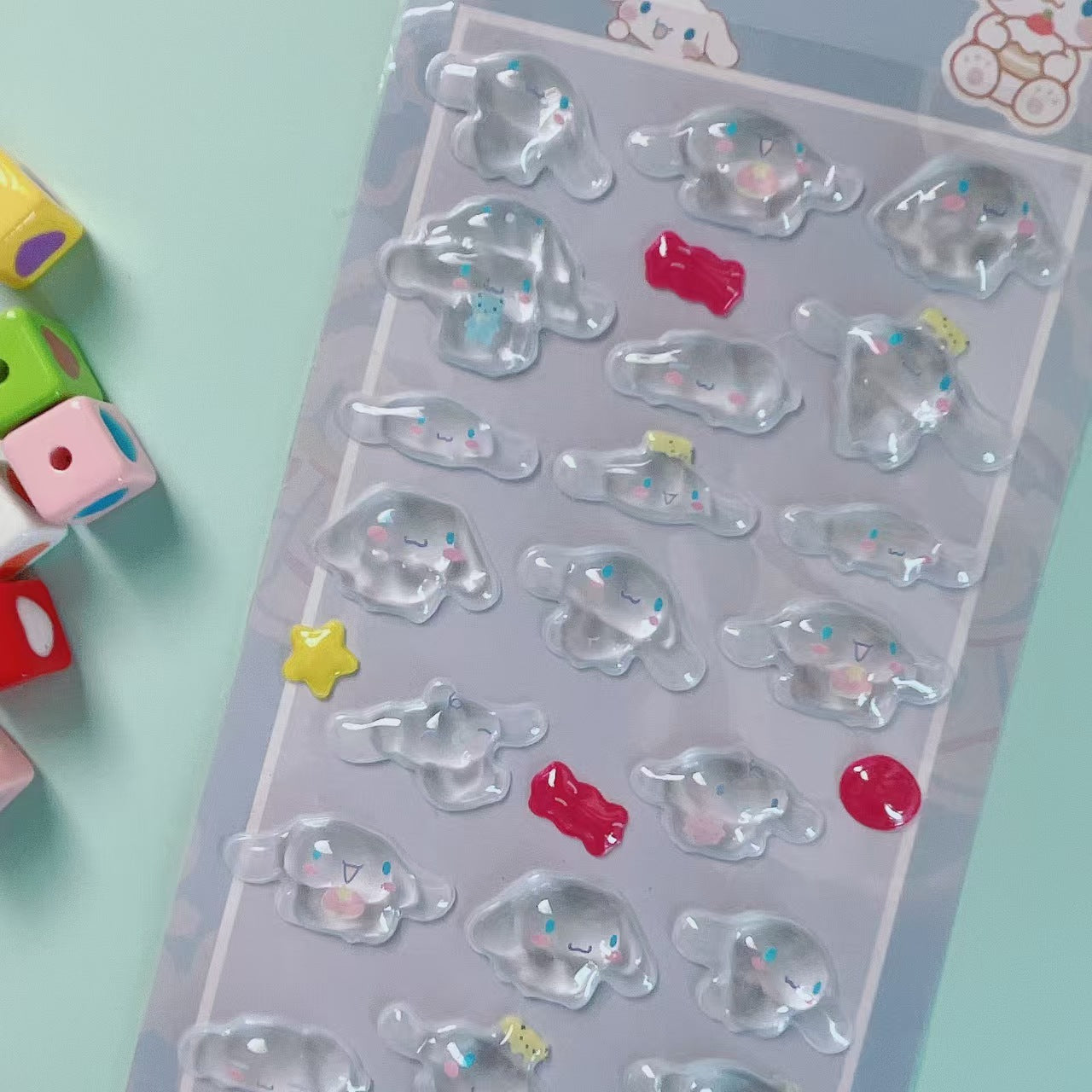 TZ-08女の子3D立体浮彫りシール 8枚セット