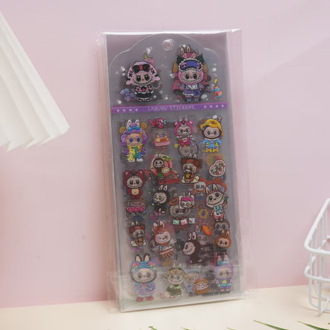 TZ-12 透明な創意あふれるかわいいLABUBU手帳シール 12枚セット