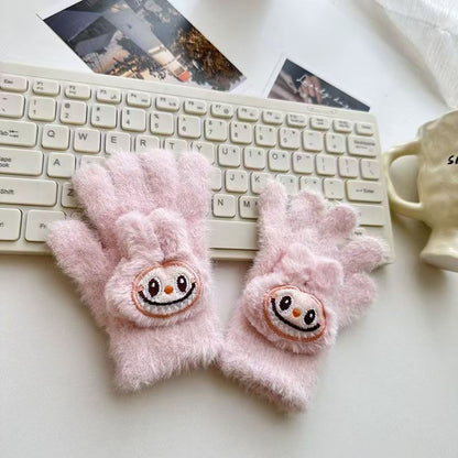 ST-01 新型ラブ手袋ドリルクール冬の保温親子ヒップホップニット学生少女分指手袋