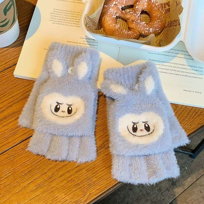 ST-03冬のタッセルダウン厚手防寒字手袋かわいいbubuカバーカバー保温少女心手袋