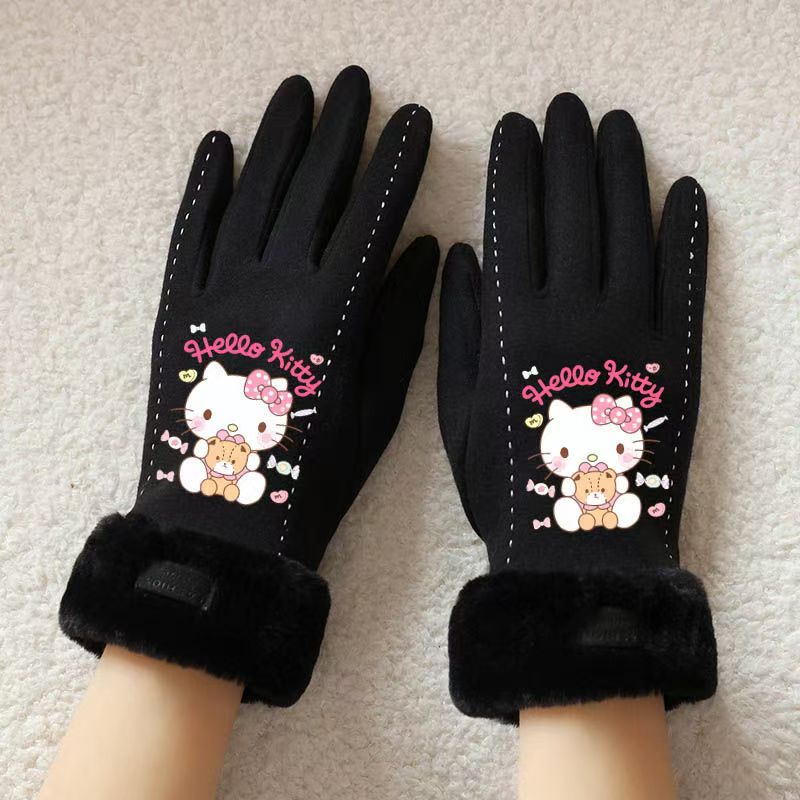 ＳＴ-05　hellokitty保温秋冬タッチスクリーンアウトドア厚手ダウン子供用手袋