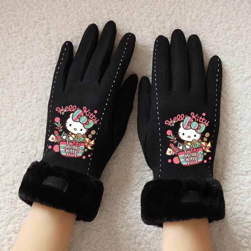 ＳＴ-05　hellokitty保温秋冬タッチスクリーンアウトドア厚手ダウン子供用手袋