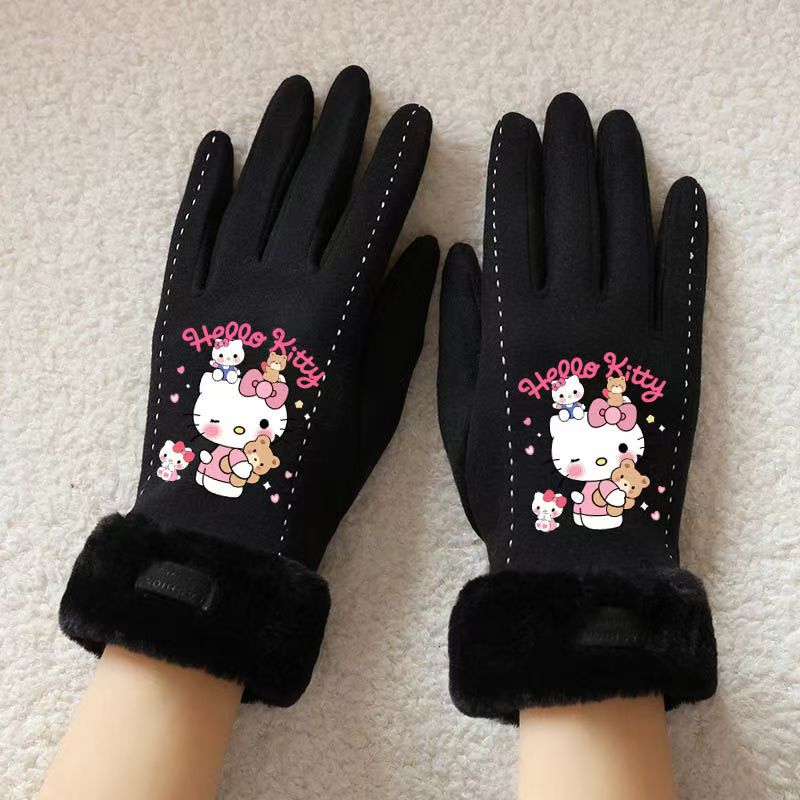 ＳＴ-05　hellokitty保温秋冬タッチスクリーンアウトドア厚手ダウン子供用手袋