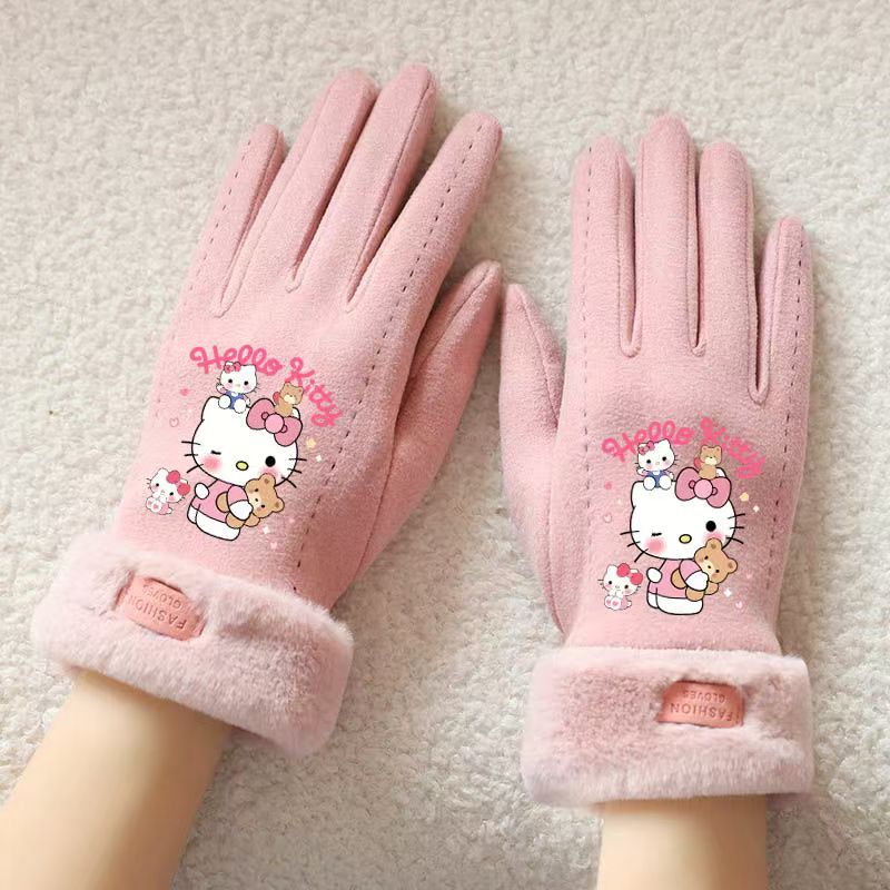 ＳＴ-05　hellokitty保温秋冬タッチスクリーンアウトドア厚手ダウン子供用手袋