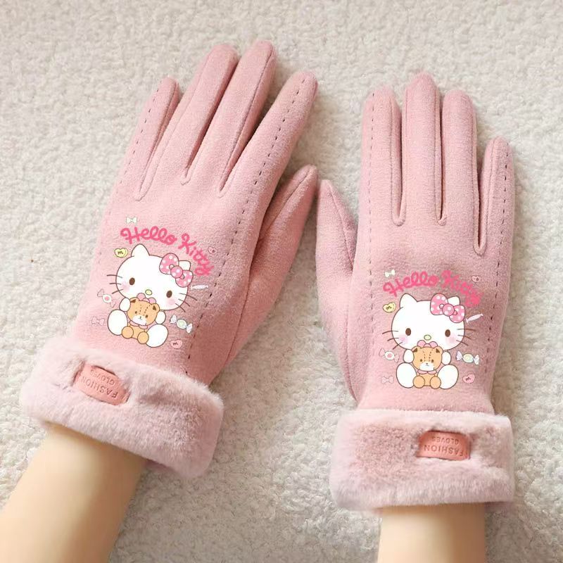 ＳＴ-05　hellokitty保温秋冬タッチスクリーンアウトドア厚手ダウン子供用手袋