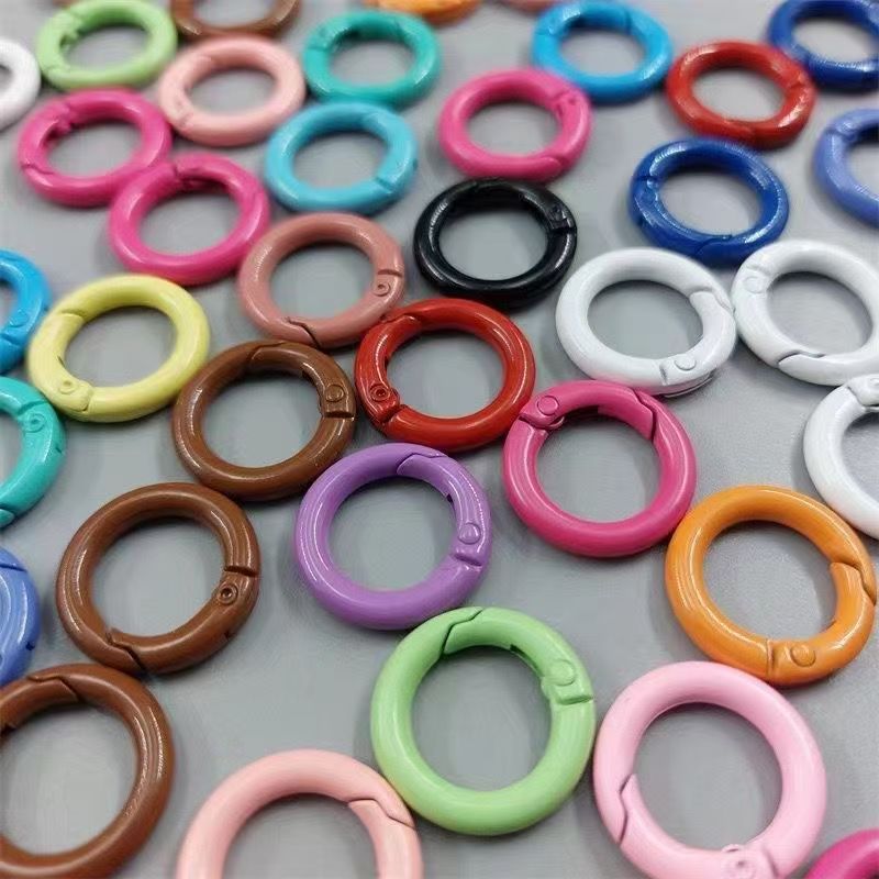 DIY カラビナ　25ｍｍカラフルミックス キーホルダー用 丸カン パーツ