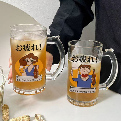 JB-01 可愛いビアヴラス/しんちゃん/みさえちゃん/ひろし/夏用ビール大容量
