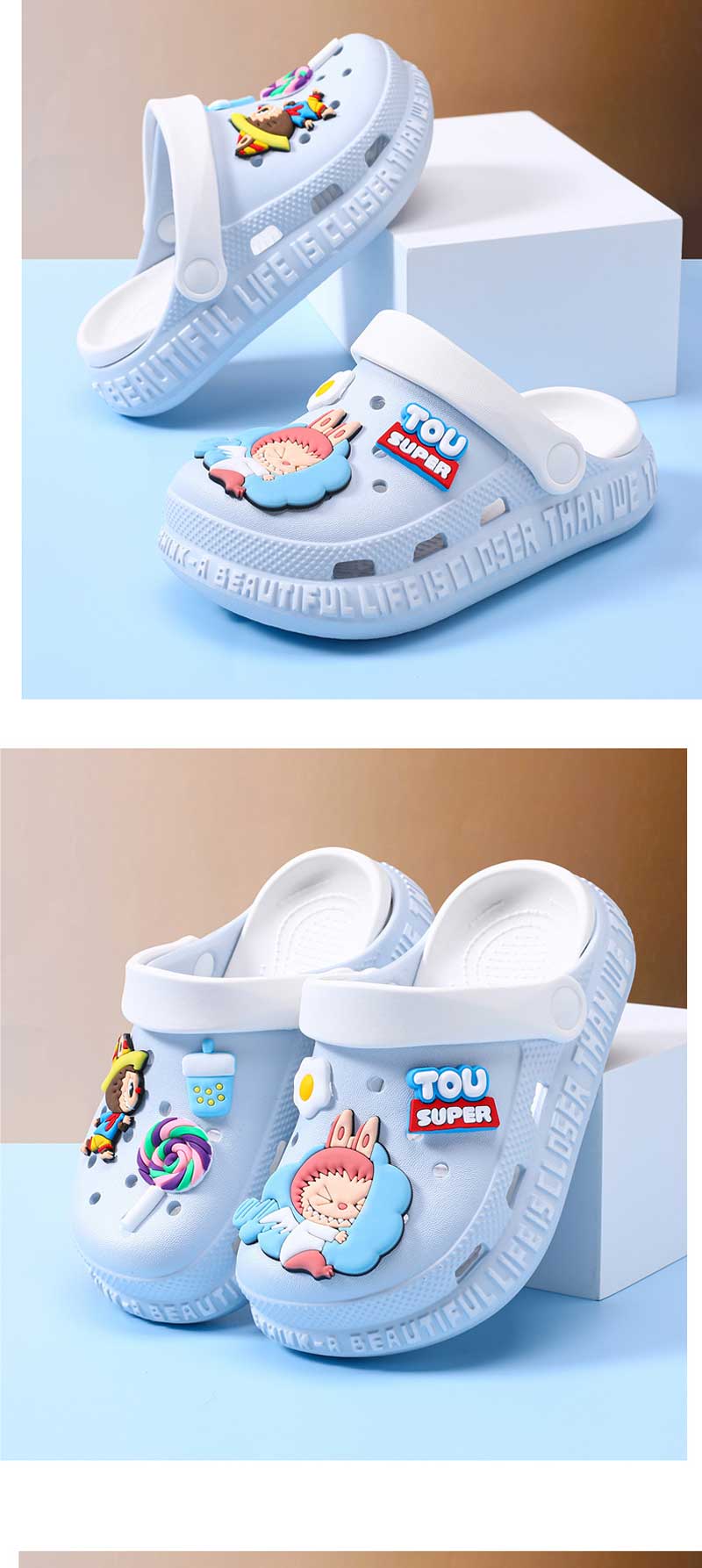 LX-008 ラブブ　かわいい　クロックス　夏のネットレッド