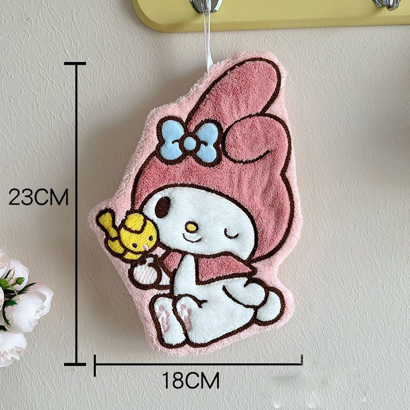 BZ-004 ハンドタオル　たくさんキャラクター　LABUBU リオ系